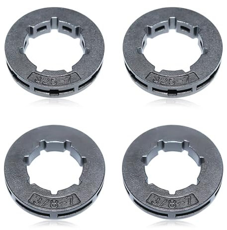 AUMEL Set di 4 cerchi pignone 325-7T (19 mm) e 3/8-7T (22 mm) per Husqvarna 154 254 257 262 XP 455 460 555 Oregon 18270 Rancher 50 51 55 motosega Ricambi