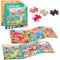 2 Set Magnetic Puzzles for Kid Ages 3-7, 194 pieces Learning Magnet Puzzles for Road Trip, Educational Travel Toys Car Plane Activities Kid Jigsaw for Kids Birthday Gifts