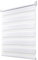 Deswell Doppelrollo Klemmfix ohne Bohren Weiß B110 x H120 cm (Stoffbreite 106cm) Rollos für Fenster ohne Bohren für Fenster mit Lichtdurchlässig & Verdunkelnd/Höhe Stufenlos Verstellbar