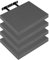 WOLTU 4X Wandregal Wandboard Bücherregal Regale für Deko Wandablagen aus MDF Holz, 4er Set Hängeregal Dunkelgrau, 30x23x3,8cm RG9371dgr-4
