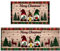 2 alfombras de cocina de Navidad, antideslizantes, lavables, para pasillo, salón, suelo, baño, cocina, diseño estampado, decoración navideña