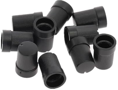 50 Pcs 6mm Knob Cap Round Hole Dia for Rotary Potentiometer 10mm x 14mm