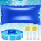 SHUANGBAODALAO Poolkissen Winter 120 x 240 cm (für 190-400 x 290-500 cm Pools) Luftkissen-Schwimmbadabdeckung， Pool Kissen für den Winter ， Aufblasventil ， Blau
