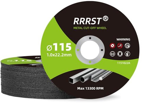 RRRST Dischi Da Taglio 115 Ferro Metallo Acciaio Inox 1mm Ultra Sottili, 25 Pezzi Disco Flessibili Per Smerigliatrice Angolare, Dischi Da Taglio Per Ferro, Metallo, Acciaio Inox, Acciaio, Lamiera