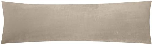 Fleece Winter Seitenschläferkissen Bezug in 40x145cm - Beige - flauschig weich und warm, kuschelig - 1 Stück (W-40x145cm-Beige)