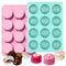 YUFFQOPC 2 moldes de silicona para chocolate, con 12 cavidades, redondos, para cake pops, chocolate, galletas, queso, chocolate