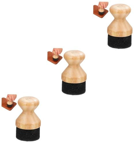 Veemoon 3pcs Cutting Board Oil Applicator Linseed Oil Brush for Chopping Block Safe Bamboo Sponge Material Multi-Purpose