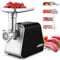 Tritacarne Elettrico Professionale 2000W con Insaccatrice e Accessorio Biscotti | Macina Carne con 3 Dischi per Carne Macinata, Salsicce, Kibbe e Biscotti - Qualità Professionale per Casa