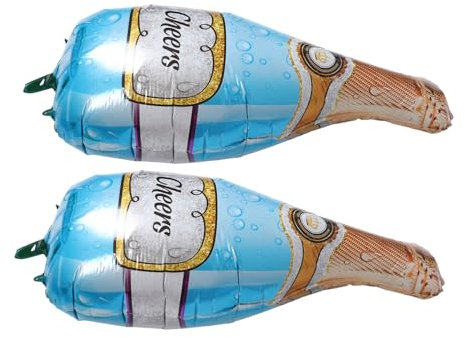 TINEASUR 2pcs Wine Bottle Foil Balloons Reusable Party Decorations for Birthdays Unique Aluminum Foil Balloons Wine Shaped Design for Celebrations for Event Styling