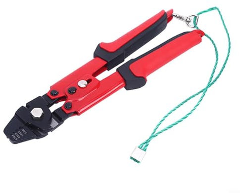 Allthingstore 25,4 cm Drahtseil-Crimpzange, robuste Stahl-Presszange für Kabel-Aluminiumhülsen