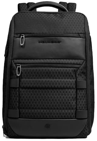 PIQUADRO - Zaino Viaggio Modulare 2in1 PC 15,6 Pelle - Unisex - Nero