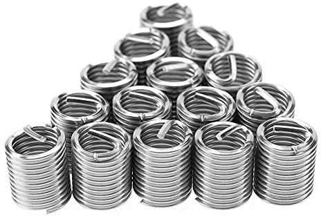 Ejoyous Edelstahl Gewindeeinsätze Schraubinserts Gewindeinserts M10 50 Stück aus SS304 für Aluminium und mit verbesserter Verbindungsfestigkeit (M10*1,5 * 2d)