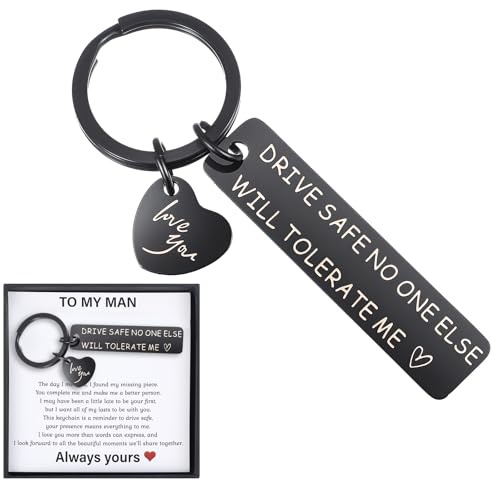 Ouligay Drive Safe Schlüsselanhänger Schutzengel Auto Glücksbringer Fahr Vorsichtig Adventskalender Füllung Männer lustig Führerschein Bestanden Geschenk für Frauen Ihn Freund Ehemann Vater Papa