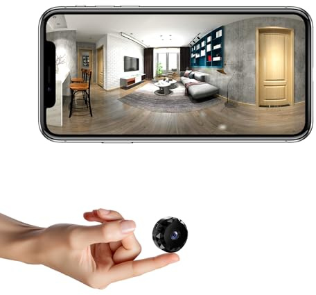 qoiq Spy Camera 1080P WiFi Hidden Cameras Wireless Indoor Secret Cam Mini Nanny Spy Cam Home Security Surveillance Cameras Micro Small Monitor Video Camera with Motion Detection (Black)