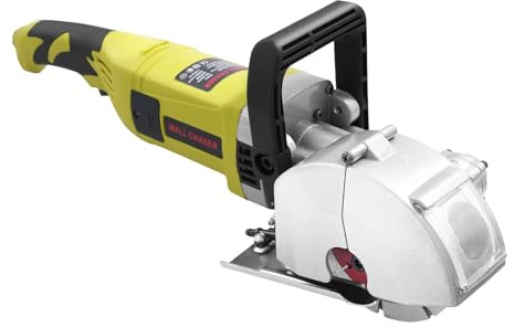 Electric Wall Chaser 4000W 5 Blade Concrete Chaser, Adjustable Depth Width Wall Slotting Machine with Dust Extraction Water Pump for Concrete Brick Marble Wall Floor Renovation