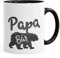 MoonWorks Kaffee-Tasse Papa Bär schwarz Unisize