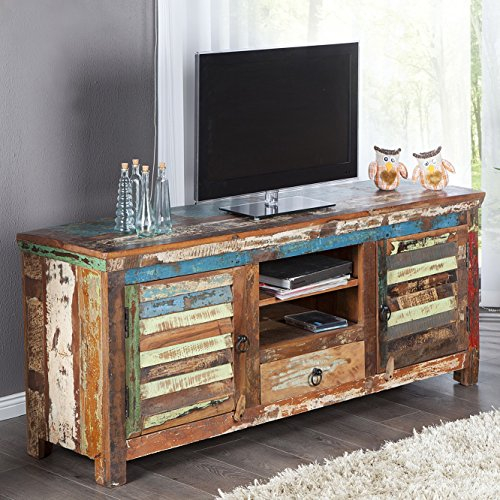 cagü TV-Tisch Borneo aus recyceltem Teak Massivholz 150cm