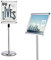 GOPLUS Porte Affiche A3/A4 sur Pied en Aluminium,Panneaux d'Affiche Rotation 360°&Hauteur Réglable, Présentoir sur Pied pour Mariage, Musée, Fête (Argent, A3)