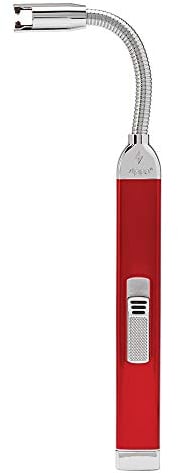 Zippo 2006830 Rechargable Candle Lighter FlexNeck-Candy Apple Red Feuerzeug, Aluminium, Slim