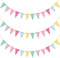 UBERMing 3 Stück Wimpelkette Dreieck Flaggen 36 PCS Wimpel Banner Mehrfarbig Wimpel Girlande Draußen Innen Outdoor Dekoration für Weihnachten Geburtstag Party Hochzeit