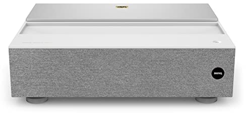 BenQ V6000 4K Laser TV mit DLP 3840x2160, Ultra-Kurzdistanz, HDR-PRO, 3.000 ANSI Lumen Helligkeit, großem Farbraum, Augenschutz-Bewegungssensor, 3D, 10W-Stereolautsprechern
