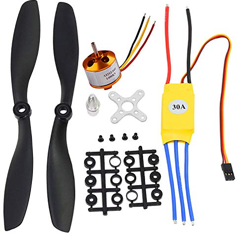 Kyrio 1400KV RC Brushless Motor A2212 10T con 30A Brushless ESC Set 8045 Kit di accessori per eliche di montaggio per RC aereo DJI Quadcopter