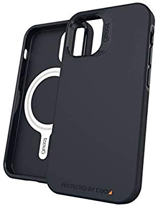 Gear4 Rio Snap Case - Aufprallschutz mit MagSafe Kompatibilität für Apple iPhone 12 Mini 702007477 Schwarz