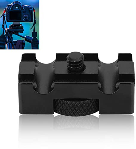 DAUERHAFT Aluminum Alloy Tether DSLR Camera Digital USB Cable Lock Clip Clamp Protector, 1/4inch Thumb Screw Connect with Quick Release Plate for Tripod,for DSLR Cameras