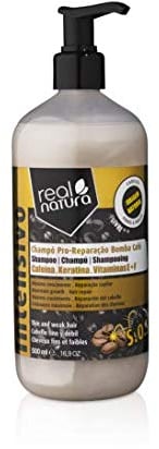Real Natura - Salzfreies Pro-Reparatur Shampoo Bomba Café - 500ml - Stärkt und revitalisiert geschädigtes Haar