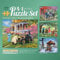 Bits and Pieces - 4-in-1 Multi-Pack 500 Teile Puzzle für Erwachsene - Days of Yore von Künstler John Sloane, Fertige Puzzlegröße 40,6 x 50,8 cm
