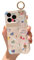 Lastma iPhone 13 Pro Max Case Cute with Wrist Strap Kickstand Glitter Bling Cartoon IMD Soft TPU Shockproof Protective Cases Cover for Girls and Women - Heart