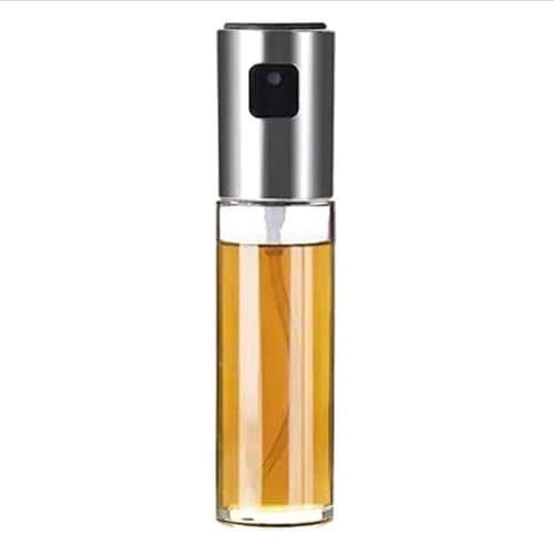 INF Ölsprüher Flasche, Sprühflasche aus Edelstahl und Glas für für Öl / Essig, für Kochen, BBQ, Grillen, Salate, 100 ml