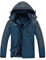 YSENTO Herren Skijacke Winterjacke Softshelljack Wasserdicht Warm Gefüttert Outdoor Funktionsjacke mit Abnehmbarer Kapuze(02 Blau,XL)