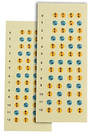 Bassulouda Ukulele Griffbrett Hinweis Aufkleber Für Ukulele Anfänger 2Er Pack