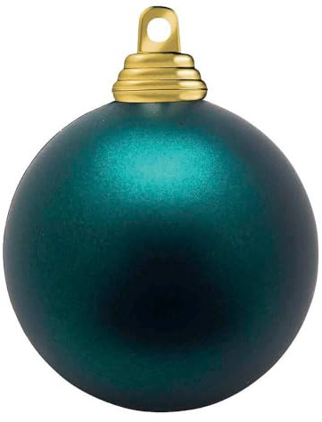 Deco Woerner Petrol, Matte Weihnachtskugel aus schwer entflammbarem Kunststoff, 20 cm Ø - per Stück
