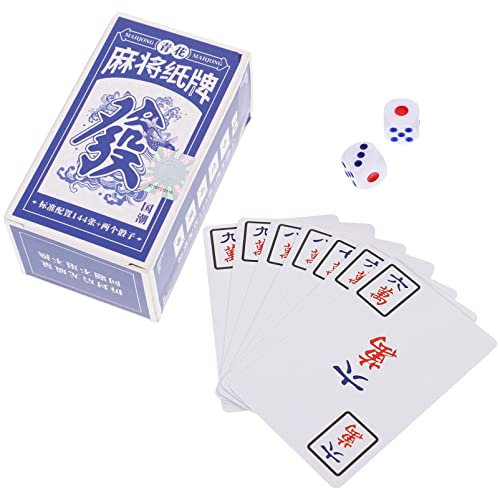 Toyvian Mini-Mahjong-kartenset Chinesisches Reise-tischspiel Für Zuhause Und Partys Mit Klarem Druck Und Hochwertiger Verarbeitung Als Kreatives Geschenk Für Mahjong-Liebhaber