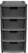 simpa Large Rattan Effect Black 4 Drawer Storage Tower Unit - 82cm (H) x 40cm (D) x 39cm (W)