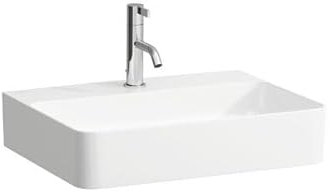 Laufen VAL Aufsatzwaschtisch, 1 Hahnloch, ohne Überlauf, US geschl. 550x420mm, H816282, Farbe: weiß matt