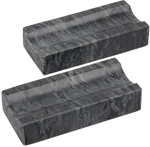Marble Rolling Pin Holder,Rolling Pin Display Rack,Suitable for Storing Rolling Pin,Pizza Roller,Spoon,Knive,Fork and Other Kitchen Utensils,Set of 2(Black)