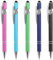 ENLACE Metall Kugelschreiber Ergonomische Einziehbarer Kulis,5 Stück Hochwertig Kugelschreiber Set Schwarz Schreibender,Soft-Touch-Druckkugelschreiber für Büro & Haushalt Schulbedarf
