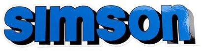Aufkleber, Sticker, Tank Beklebung für Simson mit Schriftzug in der Farbe Blau, 48 x 215mm (H x B)