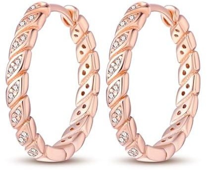 QIKAOLA 925 Sterling Silber Ohrringe für Frauen bunte kleine Hoop Huggie Ohrringe