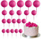 ASTARON 20 Pcs Ball Cake Topper Decorations Mini Balloons Cake Topper Sticks Hot Pink Balls Cake Picks Cake Topper Balls Cake Decorations for Wedding Birthday Cake Decorations