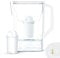 Wessper Caraffa Filtrante 2.7L per Acqua con Contatore | Sostituzione per cartuccia filtrante Aquaphor Standard Brita Classic Dafi Classic | Caraffa Filtrante + Cartuccia Filtrante Aquaclassic – Blanc
