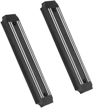 HEMOTON Magnetischer Messerhalter Wandmontage 20cm Metall Schwarz Küchenutensilienhalter Platzsparend Stabile Magnetleiste für Messer und Küchenwerkzeuge