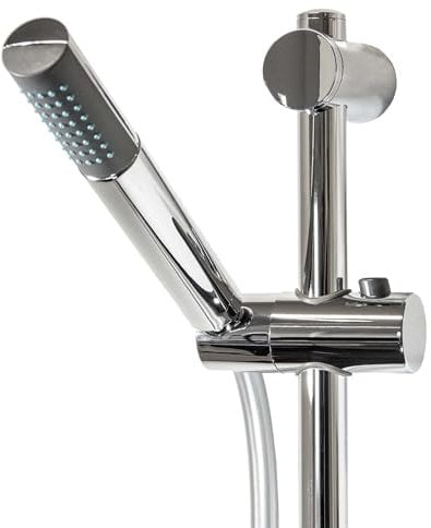 tecuro Brauseset ew-030 - mit Stabhandbrause 1 strahlig, Brauseschlauch 160 cm, Wandstange 70 cm