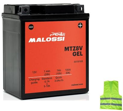 COMPATIBILE CON YAMAHA CZD-A X-MAX 300 per anno 2017 al 2022 BATTERIA YTZ8V IN GEL MALOSSI MTZ8V FORNITA CARICA E PRONTA ALL’USO BATTERIE ATTIVE 7 AH AMPERE 12 VOLT 113X70X130MM