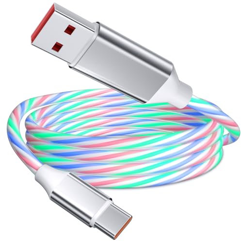 USB C Cable 1M 120W Turbo Charging Cable for Redmi Note 14 13 Pro,USB A to Type C Fast Charging Cord LED Light Up Charging Cord for Mi 15 14T 13T 12 11T POCO X7 F7 X6 F5 Redmi Note 14S 12 11 Mi Pad 7