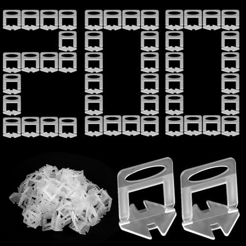 Flintronic Sistema de Nivelación de Azulejos, 200 lengüetas de 3 mm, Cuñas Niveladoras Suelo, para Azulejos con un grosor de 6 a 15 mm. (3MM)