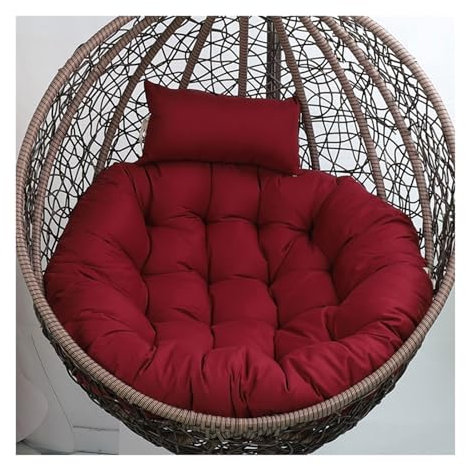 Yahbrra Kissen für Hängesessel Outdoor, Hängekorb Kissen, Ersatzpolster für Hängesessel, Sitzkissen Polster für Hängesessel (Color : Dark red, Size : 105size (Diameter: 90cm))